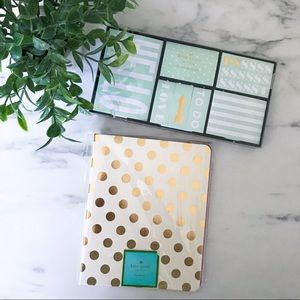 NWT Kate Spade Journal & Sticky Note Set